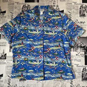 Bonworth Women's Green and Blue T-shirt nautical sea beach